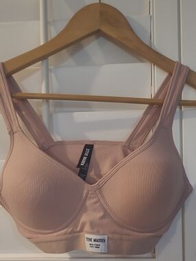 Steve Madden Blush Ribbed Wireless Support Bra